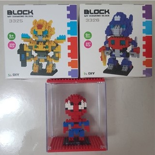 [直購50] 鑽石顆粒積木玩具 變形金剛 大黃蜂 柯博文 復仇者聯盟 Marvel 蜘蛛人 似樂高 拼裝玩具 DIY