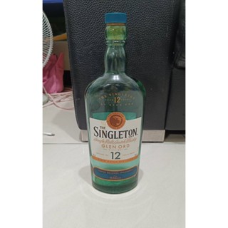 【銓芳傢俱】SINGLETON 蘇格登 12年蘇格蘭威士忌空酒瓶 多用途玻璃空瓶 綠色玻璃瓶 裝飾 容器 花器 酒瓶