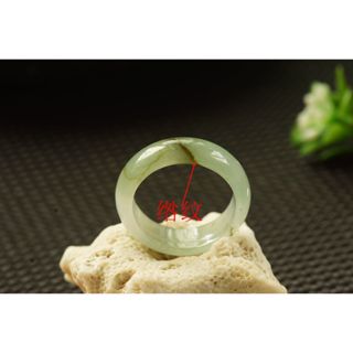 熱賣U721玉戒指❀ 17# 翡翠玉天然A貨冰潤飄花寬版戒圈指環戒子【緬甸玉翠軒】玉首飾品 男女款式