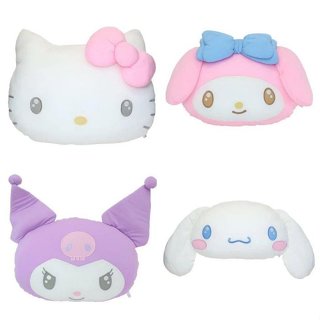 ♥小玫瑰日本精品♥ Hello kitty 美樂蒂 酷洛米 大耳狗 涼感抱枕 大臉靠枕 玩偶 夏日睡眠好物 ~ 3