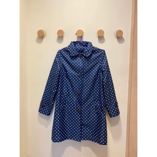 w.p.c. 時尚 風衣 海軍 藍 點點 200