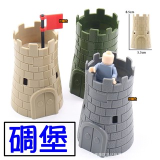 【光積木】💥第三方 碉堡~臺灣現貨💥袋裝 軍事場景 崗哨 警衛 衛兵 迷彩 積木人偶 小顆粒