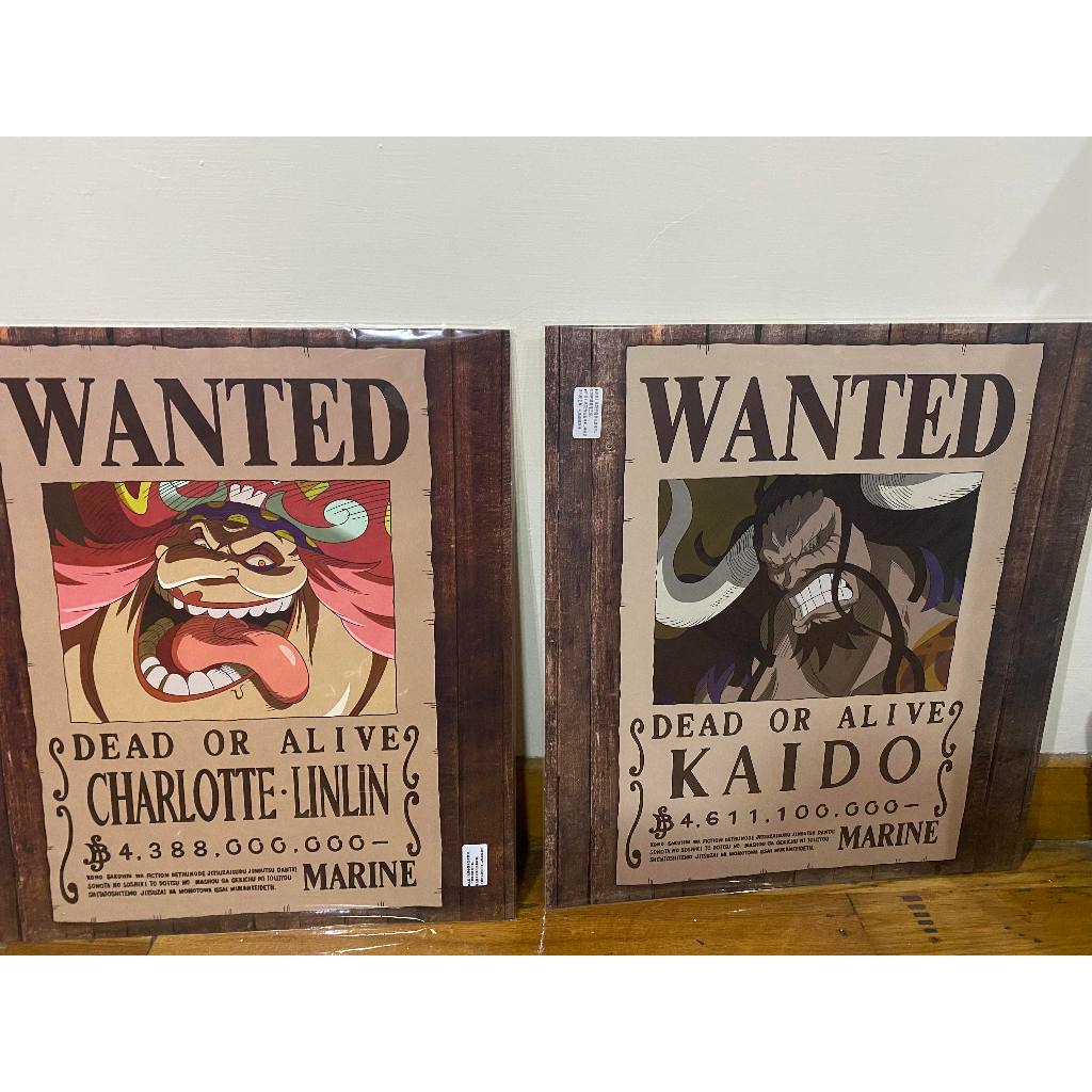 [現貨]航海王Zero 特典懸賞令 四皇 夏洛特莉莉 大媽 花魁玲子 + 凱多 海道  一組 海賊王 onepiece