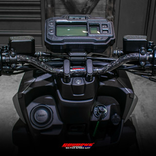【GOWORKS】CARBON 碳纖維把手-( 細把22.0mm）正碳纖維手把 檔車手把 街車把手 MT15握把 鍛造紋