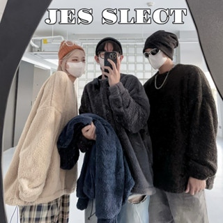 【JES】 厚磅 素面 雙面絨 柔軟 絨毛 毛絨 保暖 蓄熱 下擺抽繩 親膚 透氣 潮流 情侶 長袖 上衣 長T 大學T