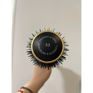 FALLER 芙樂 陶瓷負離子金屬抗靜電熱塑梳53MM 獨特內縮式管身(捲髮梳/梳頭造型美容）99近新