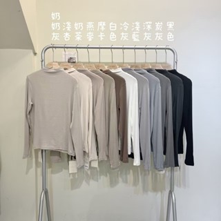 【太妮絲IA35】現貨 經典 超舒服打底上衣 韓系 半高領 內搭 長袖T袖 親膚 保暖 長袖上衣 打底衫 出國穿搭 韓國