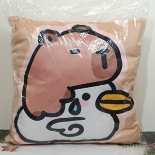 卡皮巴拉 方型抱枕 水豚 鴨子 咖啡色 單面 抱枕 靠枕 午睡枕 小枕