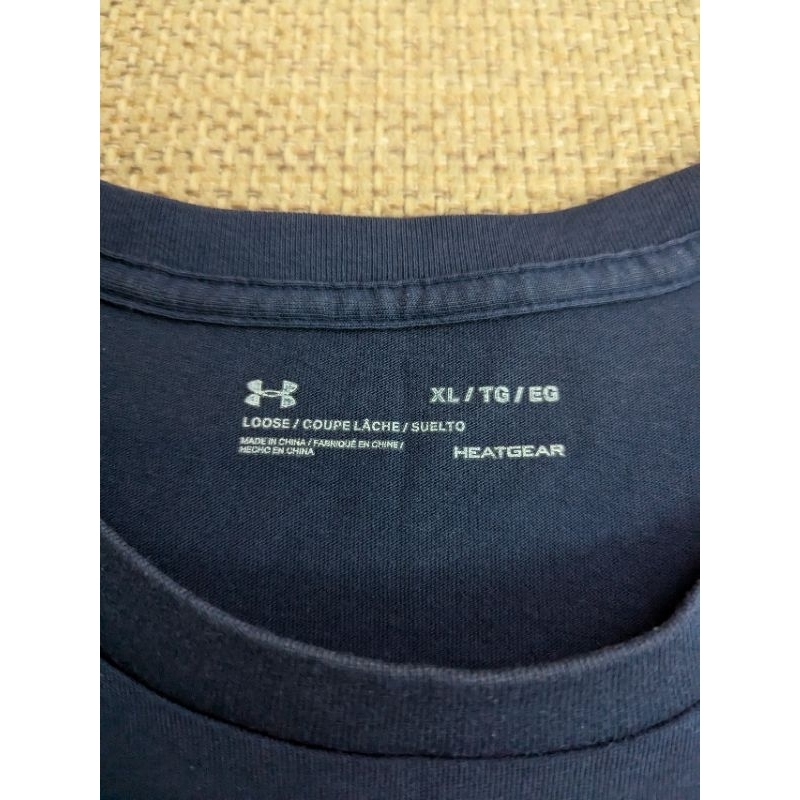 under armour UA 深藍色短袖純棉T shirt L號 XL號