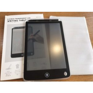 日本3coins 8.5吋 LCD半透明液晶電子手寫板 兒童繪圖板 一鍵清除