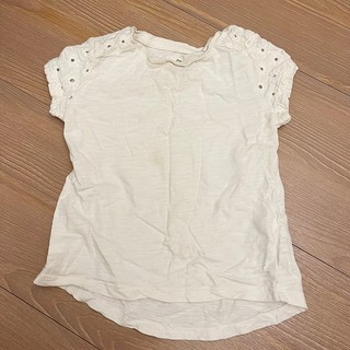 贈品-英國NEXT 二手鏤空雕花白上衣短袖 100碼