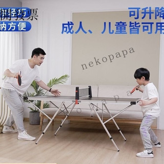 【爆款熱賣 免運】炫尚兒童乒乓球桌便攜折疊家用親子乒乓球臺室內簡易移動案子便宜 4DEY