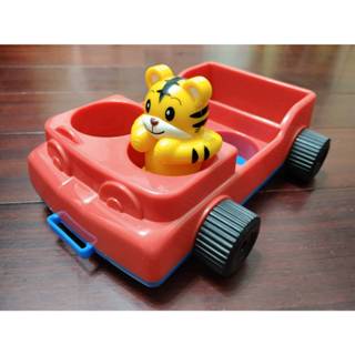二手惜福品 巧連智 巧虎 寶寶版教具-有缺件 巧虎公仔+紅色小汽車 手拉車遊戲組 玩具