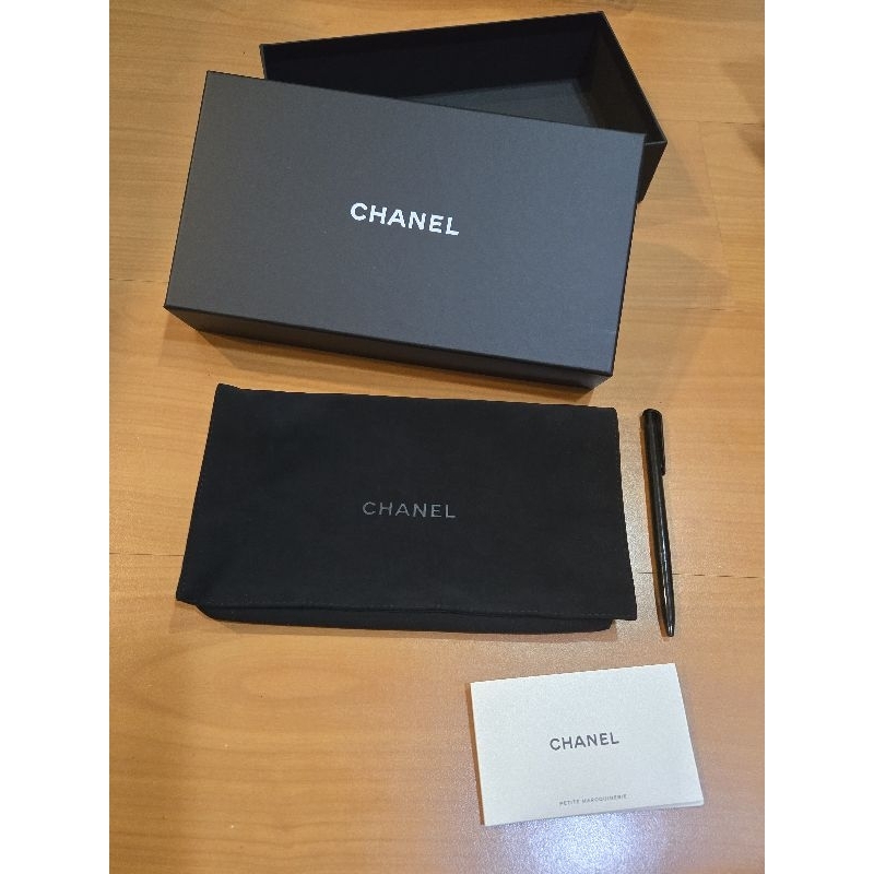 Chanel 香奈兒 小香 皮夾 長夾 woc 絨布 防塵套 紙盒 收納盒 說明書 整套 專櫃配件 包裝組