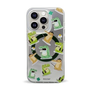 【MS防摔殼】紳士の派對 磁吸款 插畫風格 鱷魚 iPhone i15 i15pro i15promax Plus