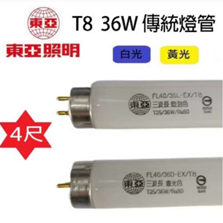 東亞36W40W太陽神燈管三波長燈管螢光燈管白光黃光