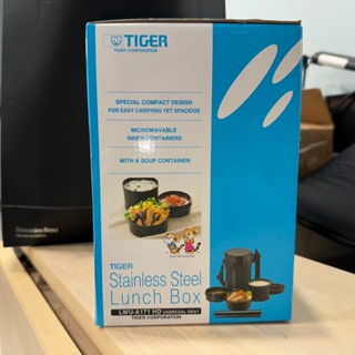 日本TIGER 虎牌 不鏽鋼保溫便當盒_3碗飯（型號LWU-A171）