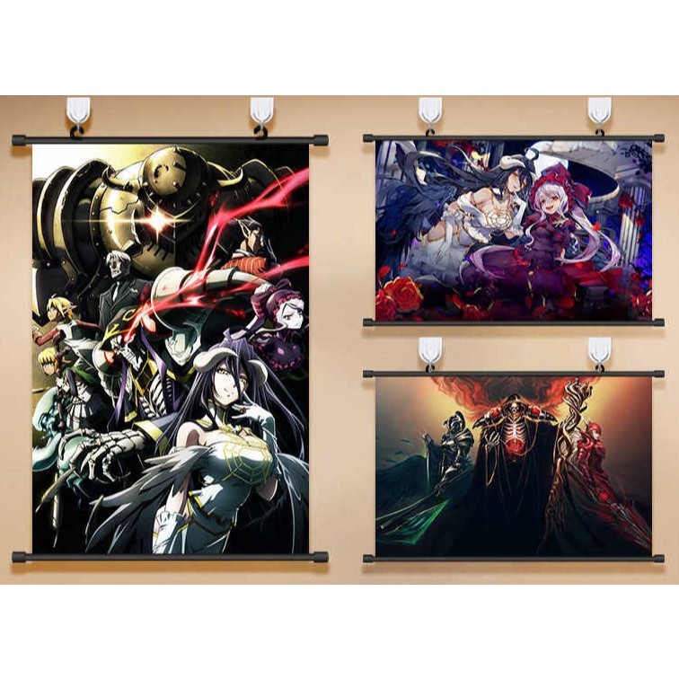【非現貨】Overlord不死者 40x60cm掛軸 安茲·烏爾·恭 骨傲天 雅兒貝德 動漫小說周邊
