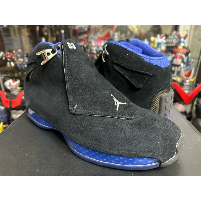Nike jordan 18代 黑藍 麂皮 us10號 AA2494-007