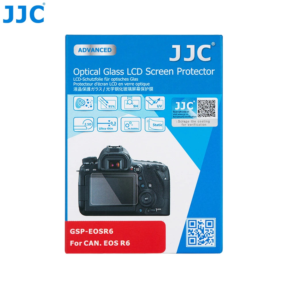 JJC CANON R6 R6II R7 單眼相機 9H高硬度 防刮耐磨 鑽石玻璃螢幕保護貼 鋼化膜 GSP-EOSR6