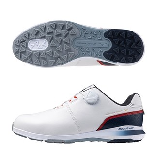 青松高爾夫Mizuno NEXLITE ENERZY BOA 男鞋(無釘) #51GQ2450-62 ,白/深藍