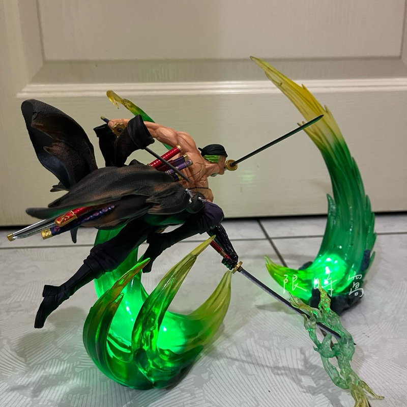 附手電筒！航海王 海賊王 鬼之島 流櫻索隆可發光 手辦 GK擺件公仔動漫閻魔模型生日兒童節萬聖節聖誕節新年禮物