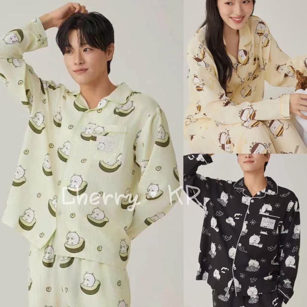 1-3天出貨 正韓代購 SPAO 聯名自嘲熊聯名長袖睡衣 長款套裝 家居服 男女同款