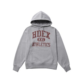 【HDEX】Varsity 美式校園風長袖連帽上衣 灰色
