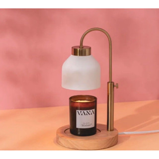 [Vana candles]升降款香氛暖燈-陶瓷白金色(送蠟燭)