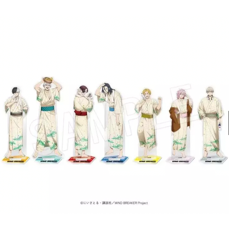 ☆DumpyToy☆特價出清 防風少年×極楽湯 風呂泡湯 壓克力立牌 7款分售  梅宮一 櫻遙  蘇枋隼飛