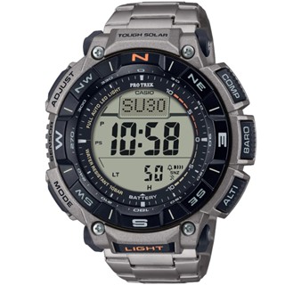 【CASIO】卡西歐太陽能登山錶 PRG-340T-7輕量鈦 高度溫度氣壓方位大羅盤PRO TREK宏崑時計 臺灣卡西歐