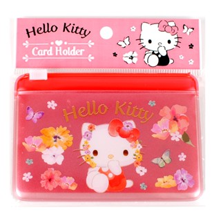 Hello Kitty 票卡夾 凱蒂貓 夾鏈式 票卡套 車票夾 可愛 卡通 雙面圖案 卡套 文具 簡易錢包 簡單防水