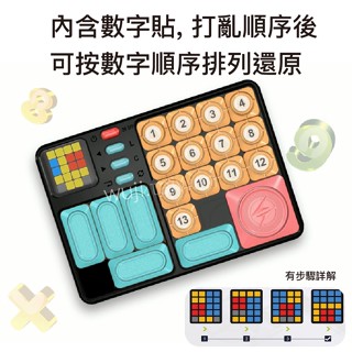 「超級華容道+數字+音效」 滑動拼圖 兒童禮物 兒童玩具 益智力思維訓練 磁性拼圖 益智玩具 早教玩具 超級積木