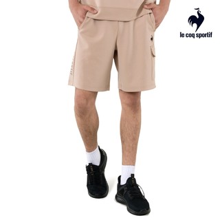 【LE COQ SPORTIF 法國公雞】休閒潮流針織運動短褲-男女款-薑根色-LWU83281