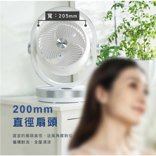 桌上型電風扇 便攜好移動 ACR3124CF 飛利浦 8吋 DC臺式循環扇 3D渦流式 靜音型 純銅電機 可遙控渦輪風扇