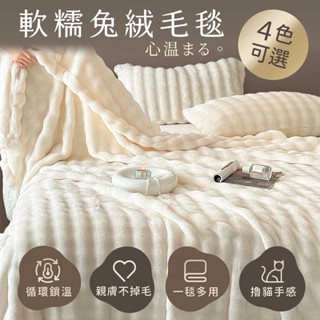 牛奶絨加厚毛毯 兔毛絨被套 高克重兔毛絨毛毯 珊瑚絨法蘭絨 貝貝絨毛毯 秋冬季保暖 空調被午睡毯 素色防靜電毛毯 午睡毯
