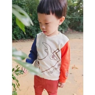 原創品牌rakkimore新年服 過年服 獨角仙 鍬形蟲拼色長袖 甲蟲兒童長袖上衣2025毛圈上衣90-130