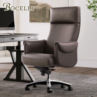 BOCELLI｜SIGNORE紳士魅力高背辦公椅(義大利牛皮)優雅褐｜主管椅｜原價36800體驗價29800