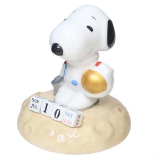 現貨 日本 正品 史努比 SNOOPY 宇宙飛行士 陶瓷 萬年曆 日曆 桌曆 太空人 宇航員 造型 擺飾 裝飾 公仔