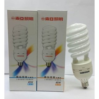~萊特小舖~(含稅附發票)中國電器東亞45W/220V省電螺旋燈泡螺旋燈管黃光