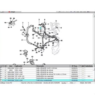 OPEL CORSA B 冷氣空調管(蒸發器)帶消音器 90389408