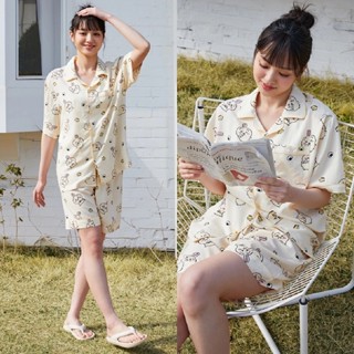 臺現免運 SPAO x 吉伊卡哇 Chiikawa 吉伊卡娃聯名睡衣套裝 涼感 睡衣 情侶套裝 短袖睡衣 短褲 聯名款