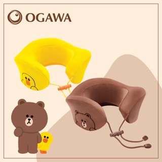 【OGAWA】LINE FRIENDS聯名U型枕 OG-2612│熊大、莎莉旅、按摩枕、旅行頸枕、午睡枕、飛機枕、小資族