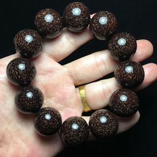 正宗滿金星文玩花梨小葉紫檀手串 天然木質佛珠 盤玩手串 文玩佛珠手鍊 檀木手串 佛珠 天然沉香手串 滿金星手串 花梨木