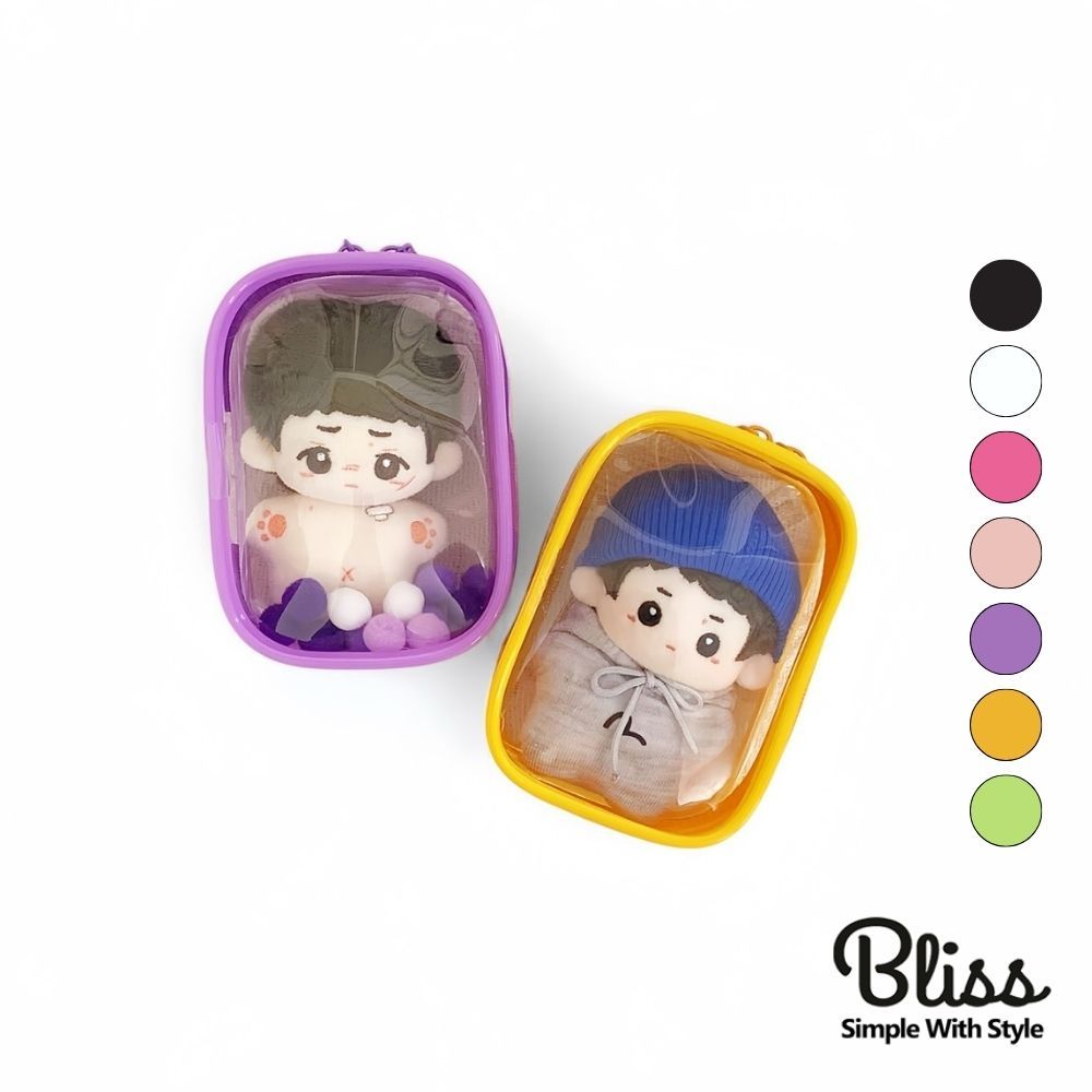 痛包 曬娃包 娃包 方圓小包 外出溜娃包 棉花娃娃包透明PVC包 明星公仔包 7色可選