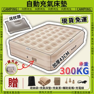 🌞桃園現貨免運🌞加高加寬【送充氣枕】充氣床 充氣床墊 自動充氣床 戶外充氣床 露營床 戶外便攜露營床墊 好市多充氣床墊