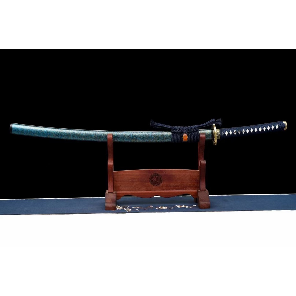 龍泉武士刀 日本武士刀 東陽武士刀 日本武術刀 T10燒刃 海浪紋真橫手三色研武士刀《大浪淘沙》未開刃