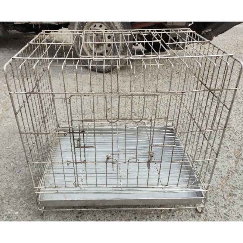 二手 功能正常 白鐵 不鏽鋼 不銹鋼 狗籠 60×45×60公分
