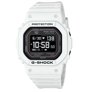 【CASIO 卡西歐】G-SHOCK 心率偵測 太陽能電力 白色 經典方型 運動系列 DW-H5600-7 44.5mm