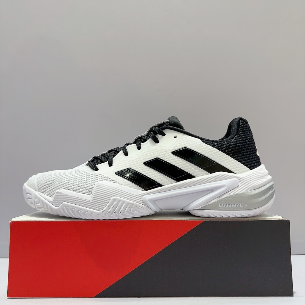 adidas Barricade 13 M 男生 白黑色 舒適 耐磨底 運動 網球鞋 IF0465